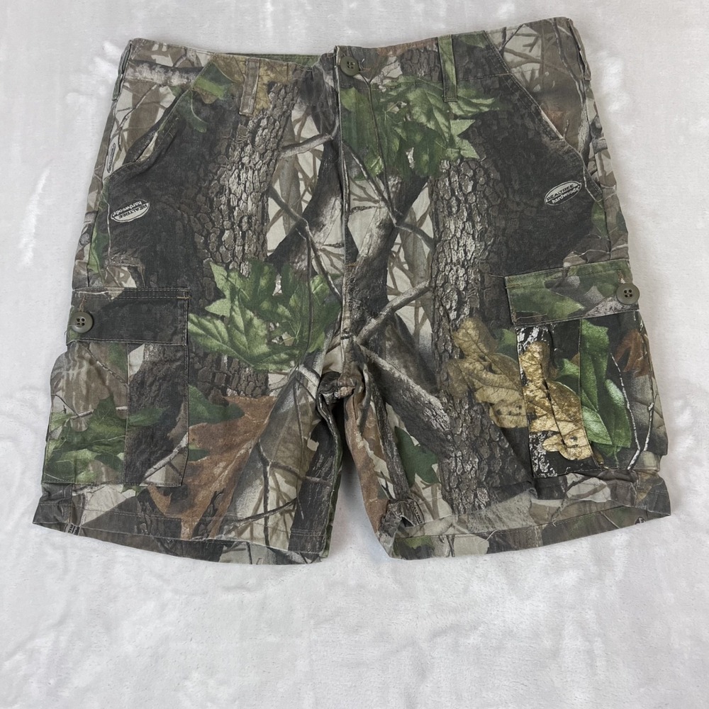 Vintage Red Head Shorts Mens Medium Camo Cargo Grunge Hunting Outdoor Fishing - Picture 1 of 9